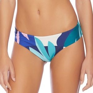 NWT Splendid Women’s Large Retro Swimsuit Bikini Bottom Lovina Navy Teal Pink